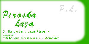 piroska laza business card